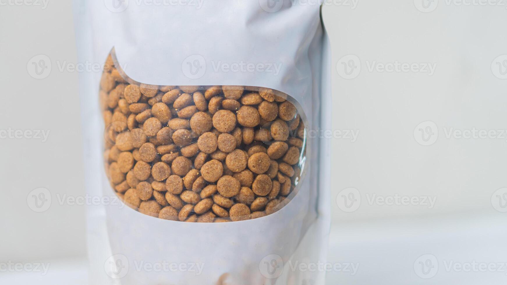 Bag of Brown Pet Food Pellets photo