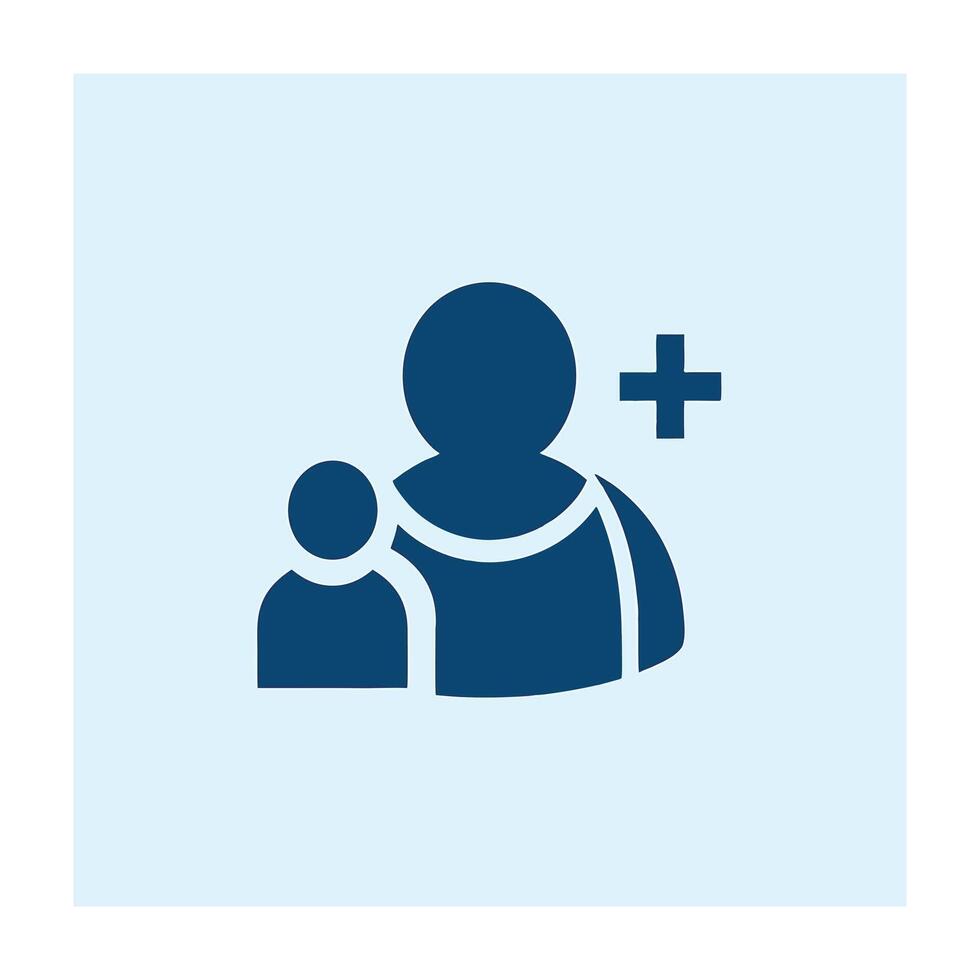 User profile icon with a simple human silhouette. vector