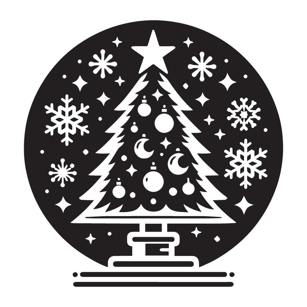 Christmas tree icon Illustration isolated on a white background. vector