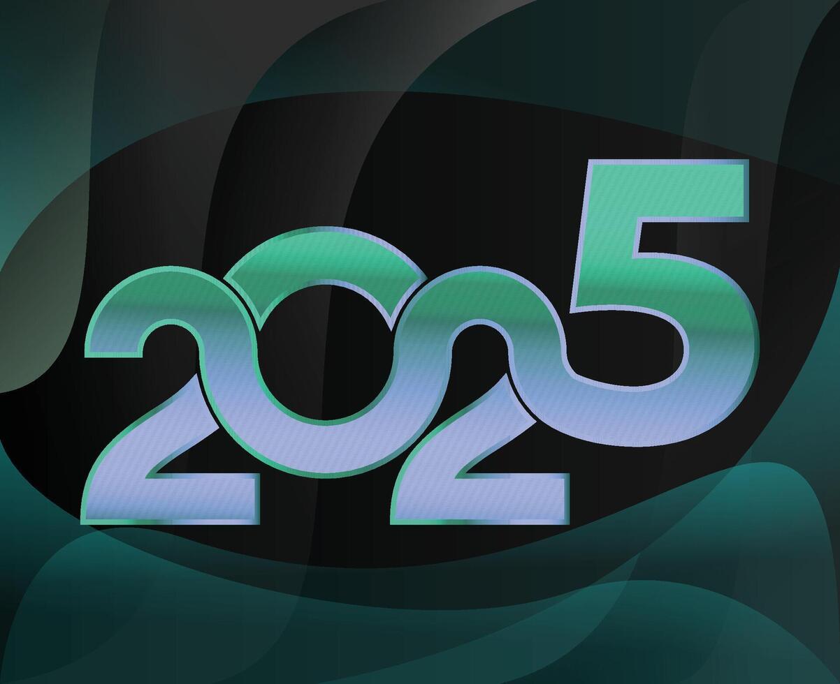 2025 Happy New Year Abstract Design Logo Symbol Illustration vector
