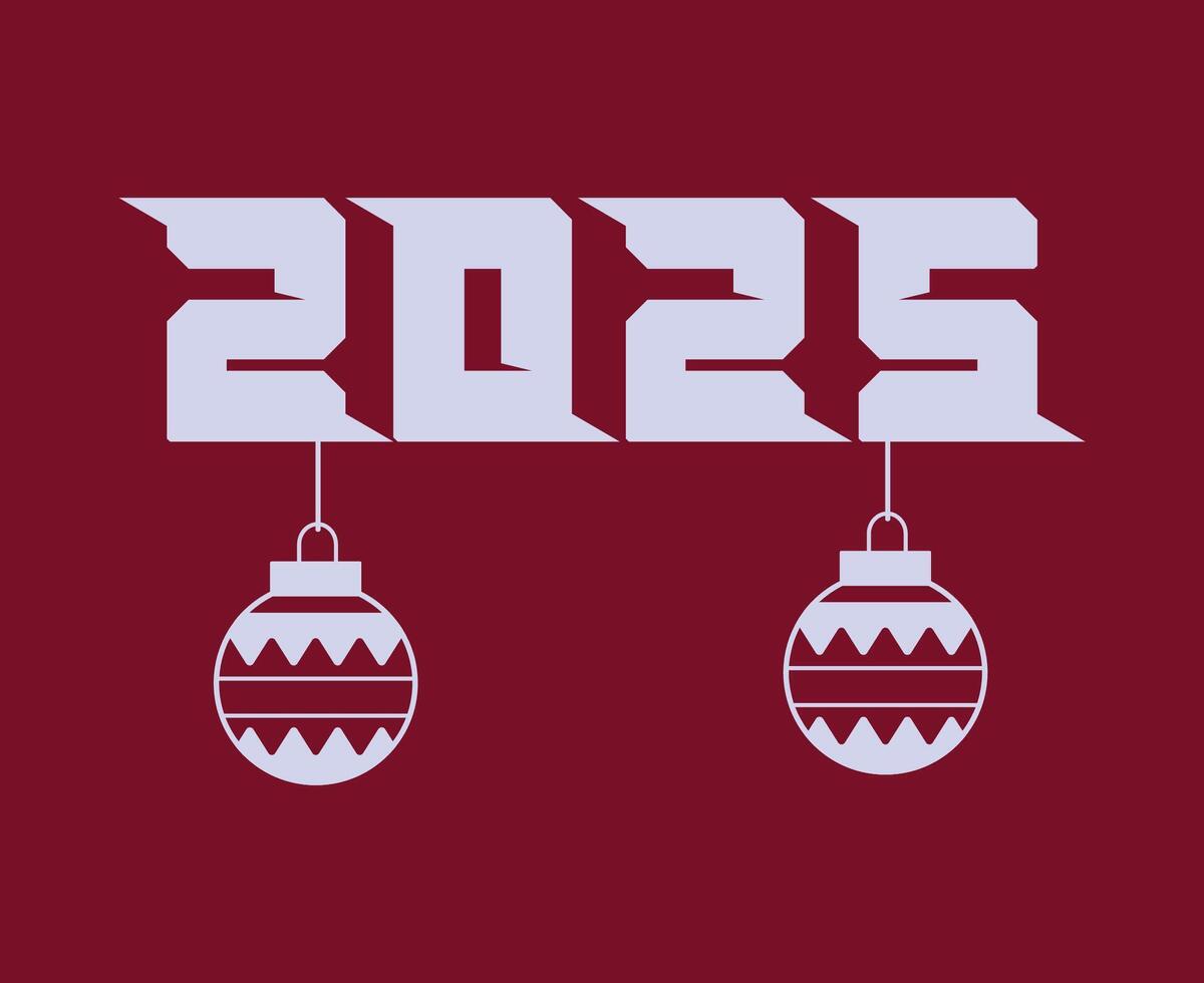 Happy New Year 2025 Abstract Festive Design Logo Symbol Illustration vector
