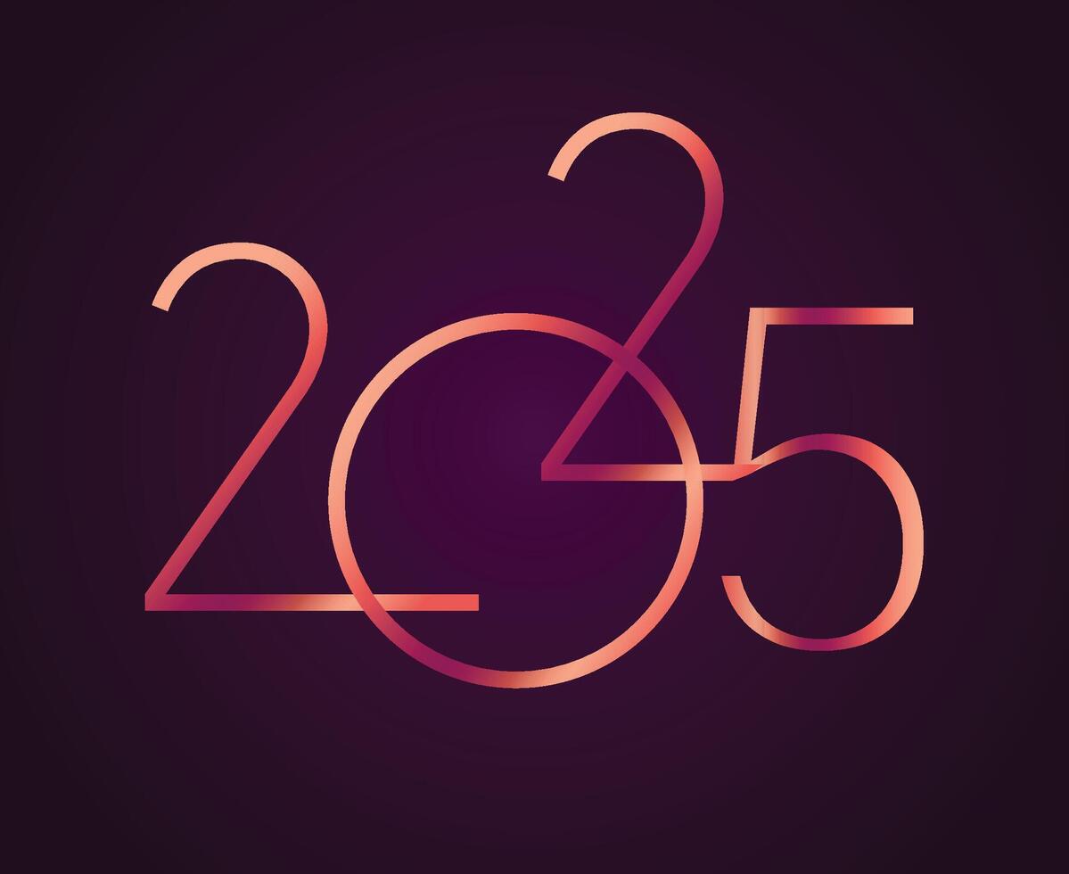 2025 Happy New Year Design Abstract Logo Symbol Illustration vector
