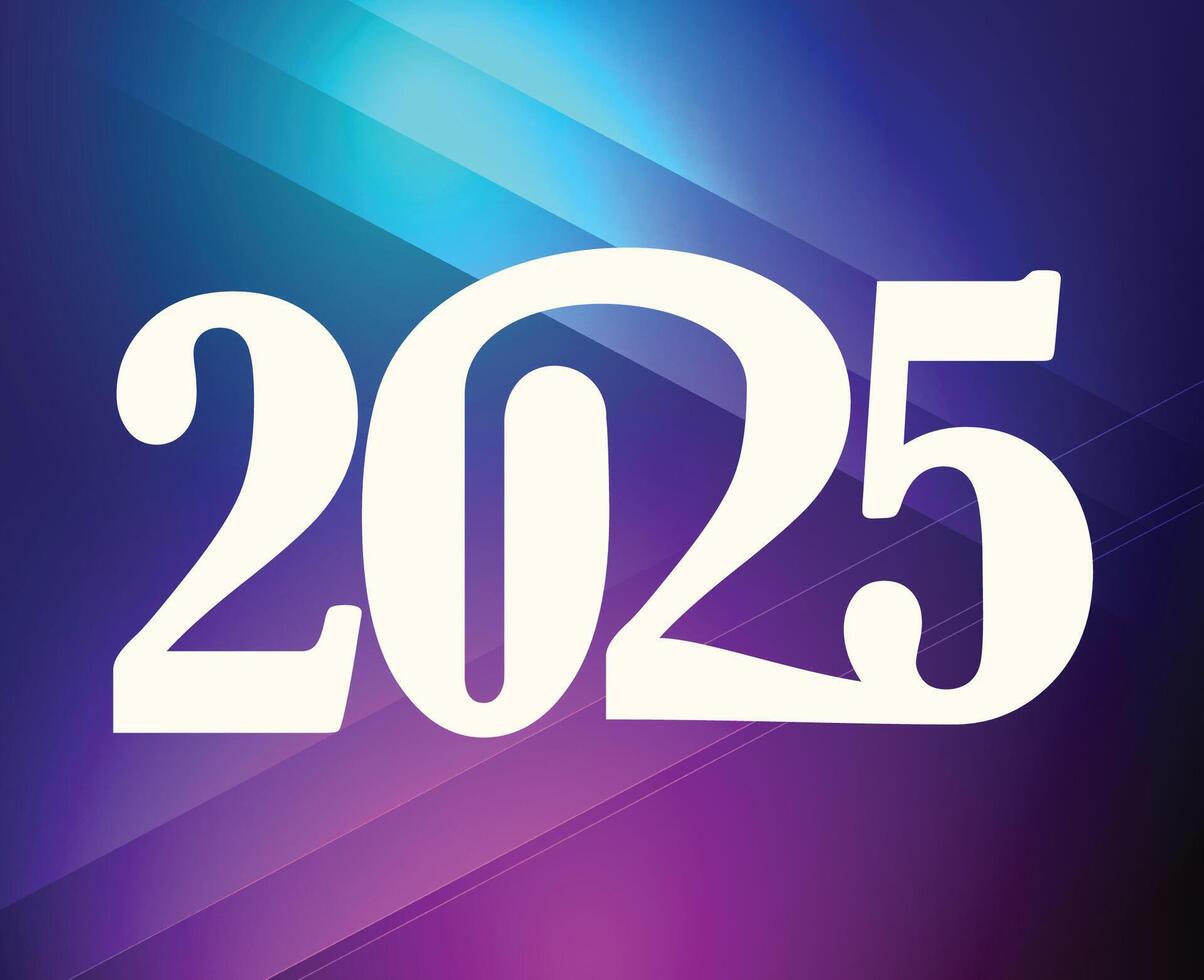 2025 Happy New Year Design Abstract Logo Symbol Illustration vector