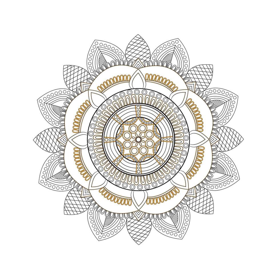 Diwali Mandala Flower Design vector