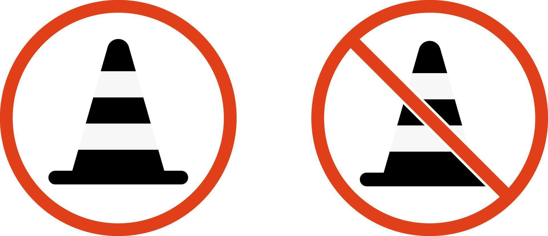Traffic cone icon image vector