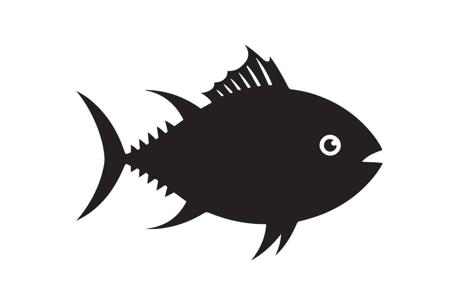 fish icon on white background vector