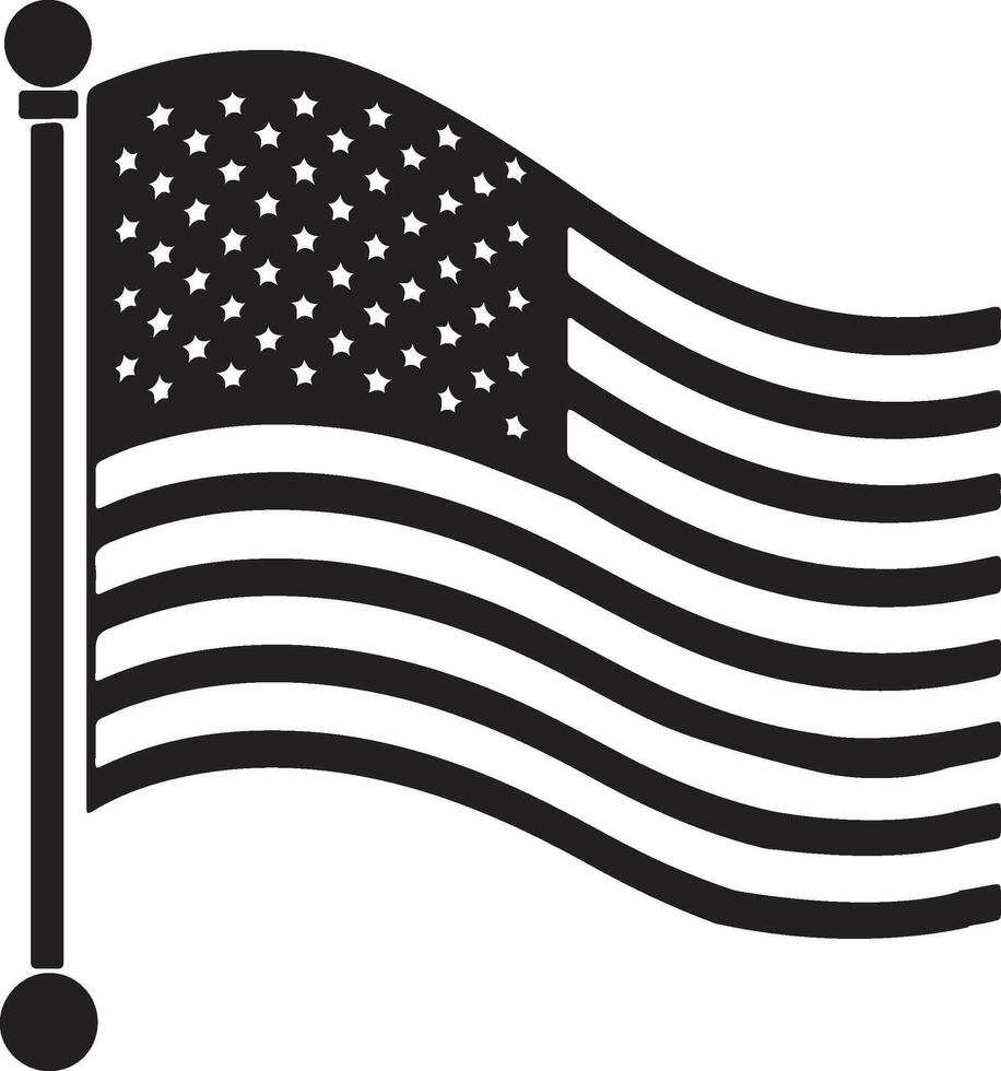 American flag clip art vector