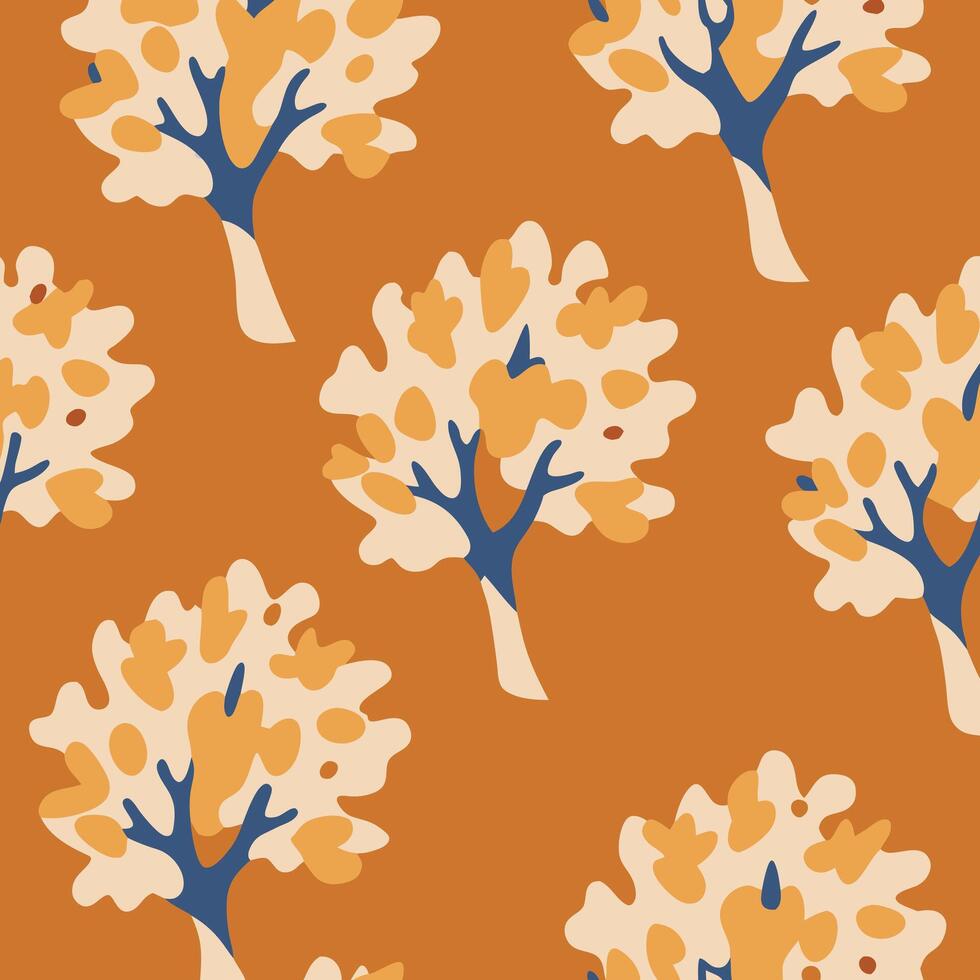 Background tree image all over vector
