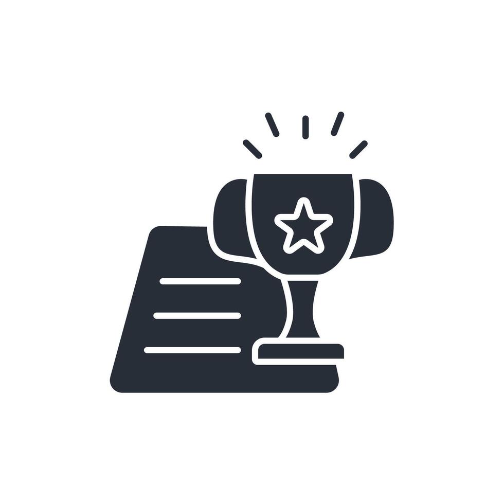 award icon. .Editable stroke.linear style sign for use web design,logo.Symbol illustration. vector