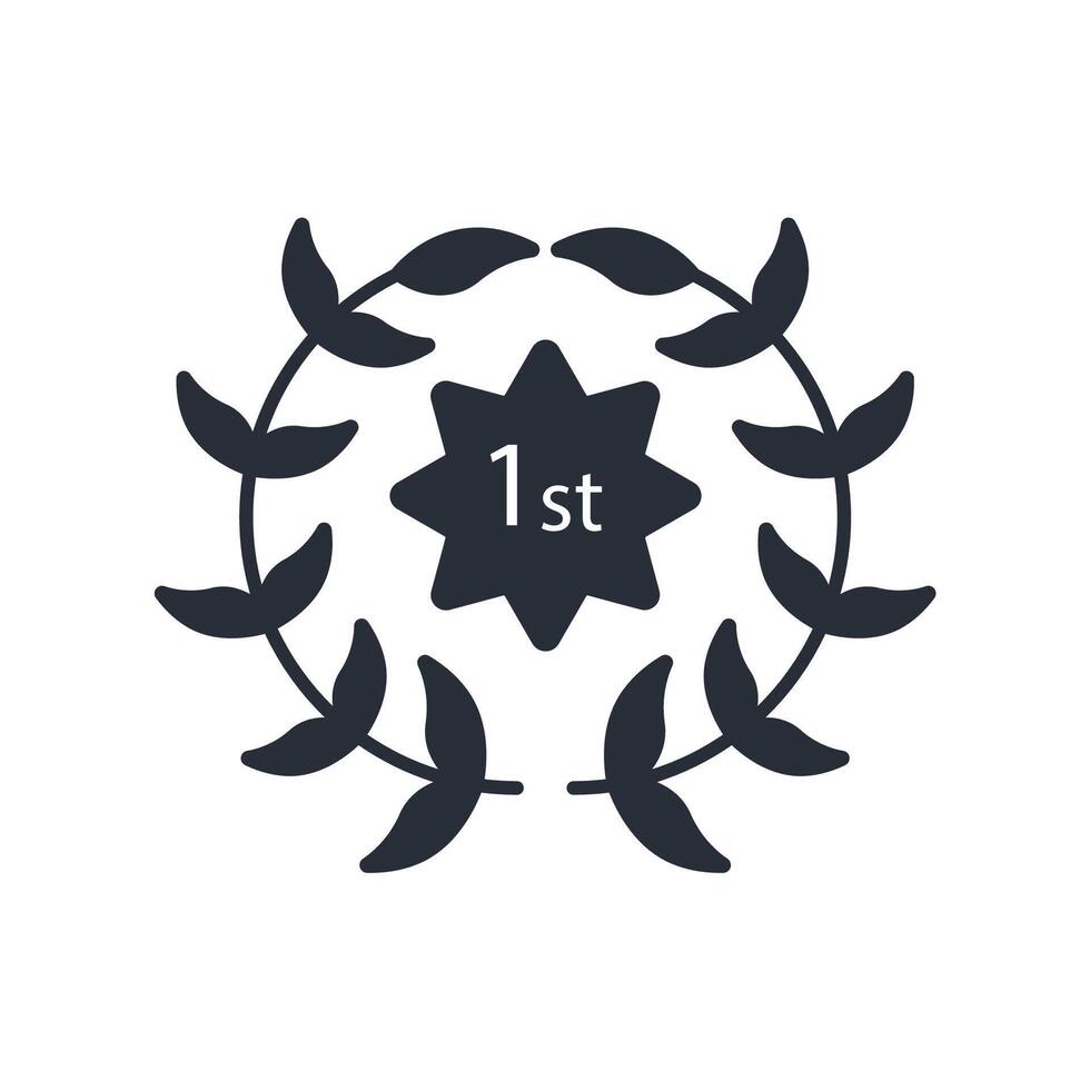First place icon. .Editable stroke.linear style sign for use web design,logo.Symbol illustration. vector