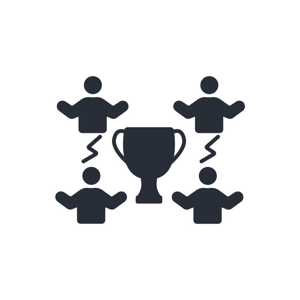 competition icon. .Editable stroke.linear style sign for use web design,logo.Symbol illustration. vector