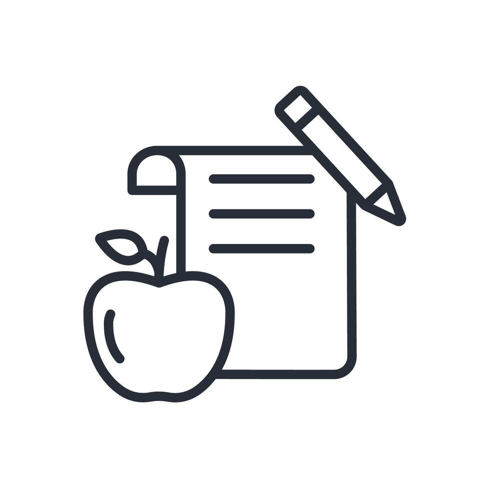 Diet icon. .Editable stroke.linear style sign for use web design,logo.Symbol illustration. vector