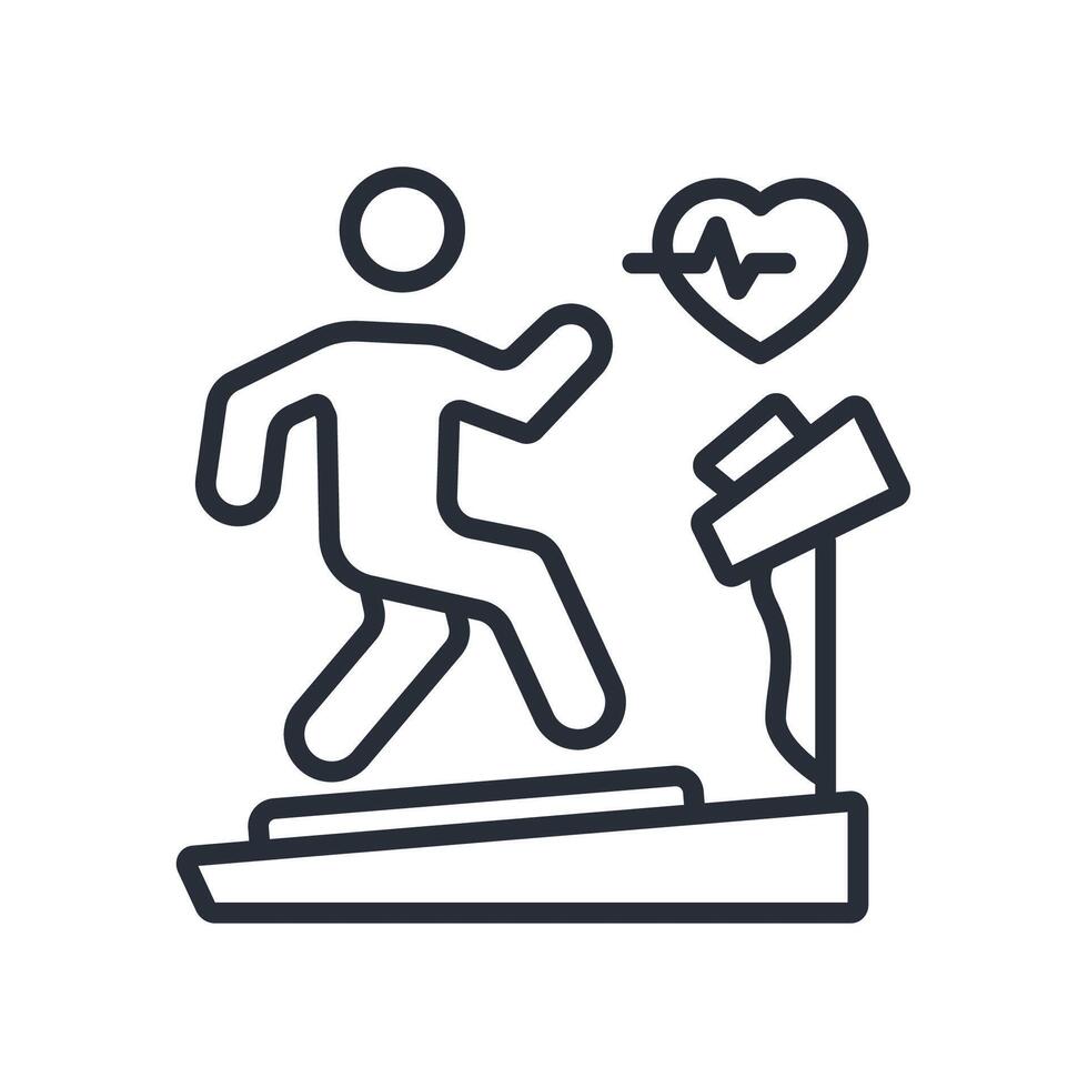 cardio icon. .Editable stroke.linear style sign for use web design,logo.Symbol illustration. vector