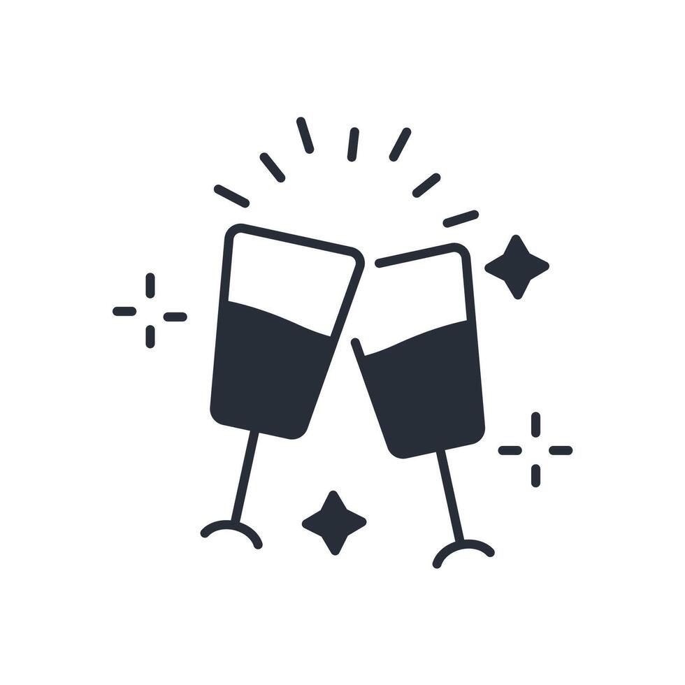 celebration icon. .Editable stroke.linear style sign for use web design,logo.Symbol illustration. vector