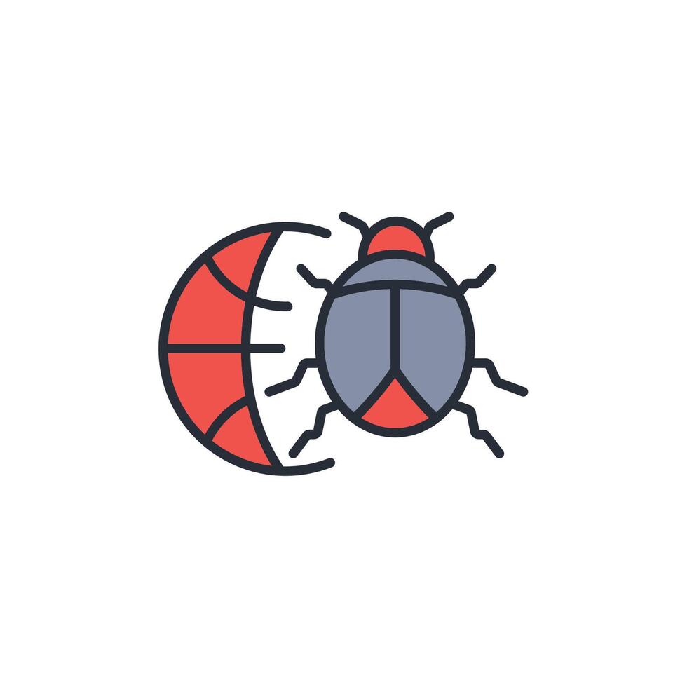 cockroach icon. .Editable stroke.linear style sign for use web design,logo.Symbol illustration. vector