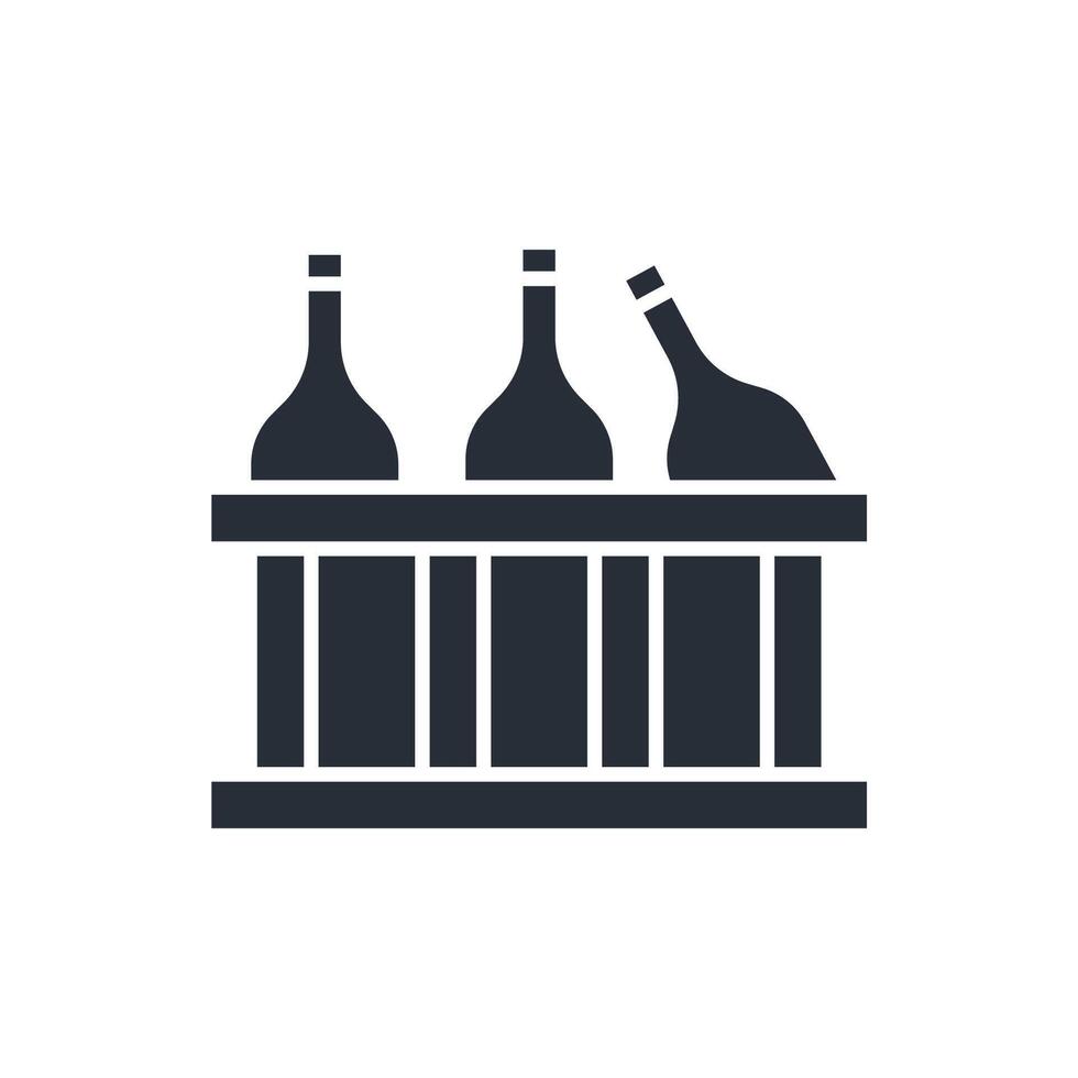 Box wine icon. .Editable stroke.linear style sign for use web design,logo.Symbol illustration. vector