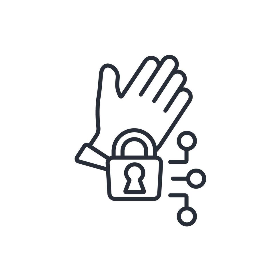 blocked icon. .Editable stroke.linear style sign for use web design,logo.Symbol illustration. vector