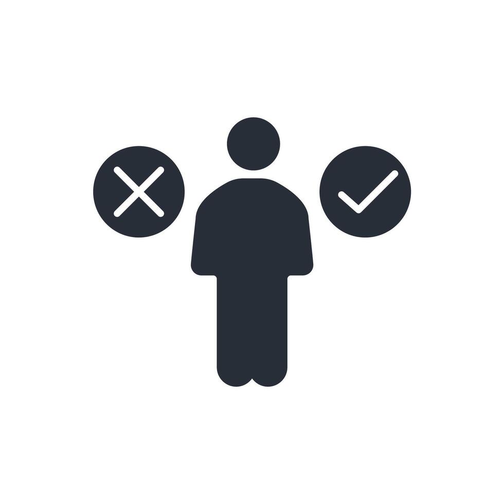 choice icon. .Editable stroke.linear style sign for use web design,logo.Symbol illustration. vector