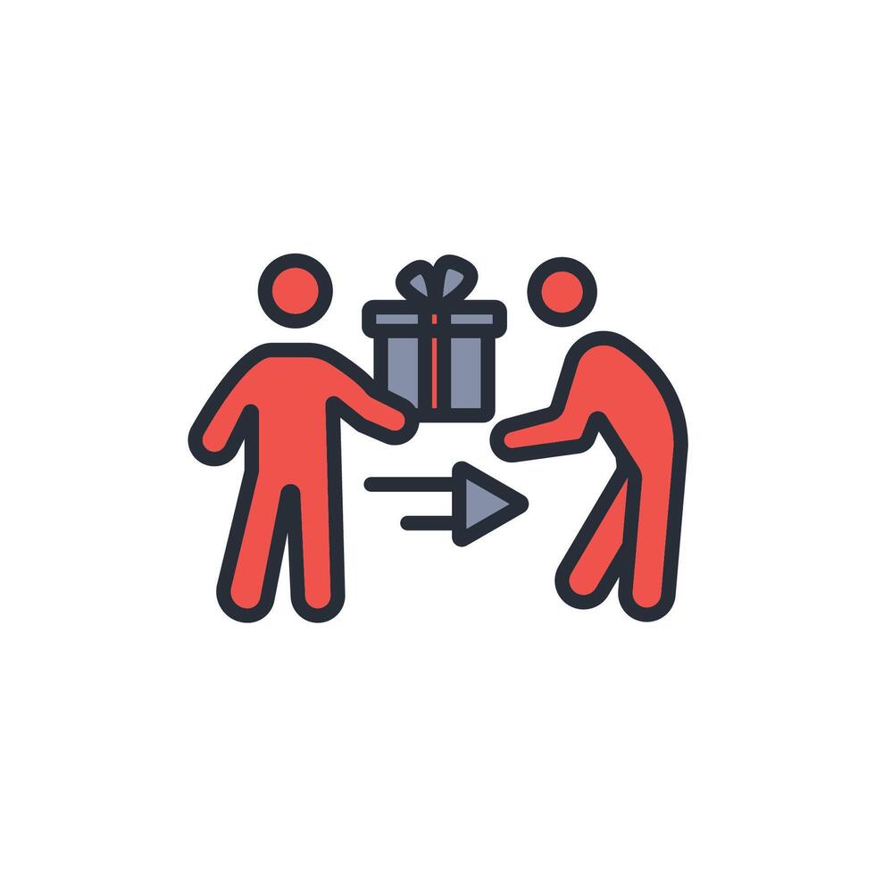 selfless icon. .Editable stroke.linear style sign for use web design,logo.Symbol illustration. vector