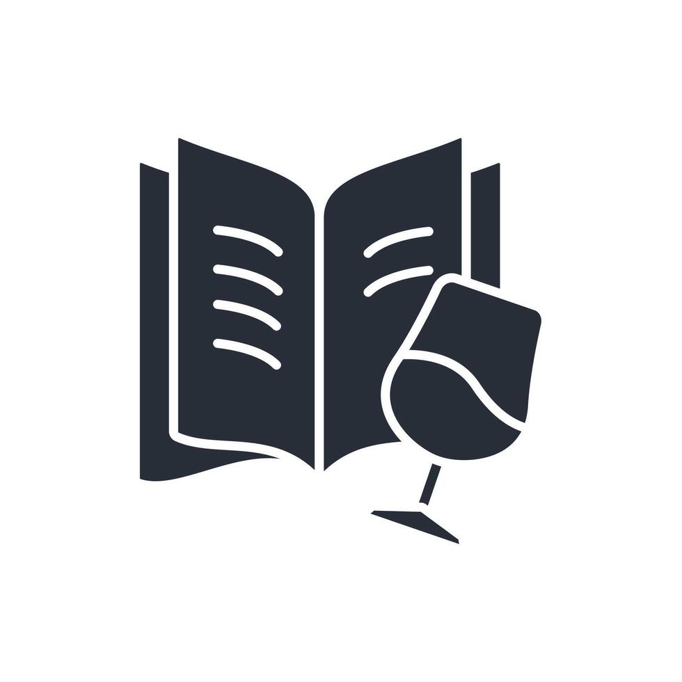Wine menu icon. .Editable stroke.linear style sign for use web design,logo.Symbol illustration. vector