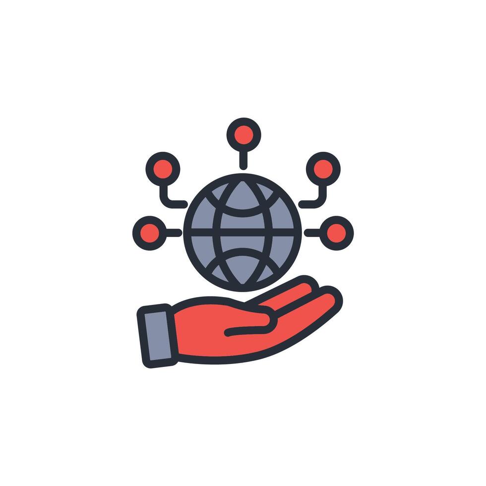 social responsibility icon. .Editable stroke.linear style sign for use web design,logo.Symbol illustration. vector