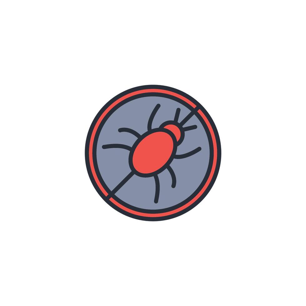 pest control icon. .Editable stroke.linear style sign for use web design,logo.Symbol illustration. vector