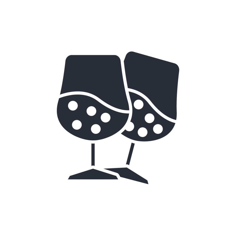 sparkling wine icon. .Editable stroke.linear style sign for use web design,logo.Symbol illustration. vector