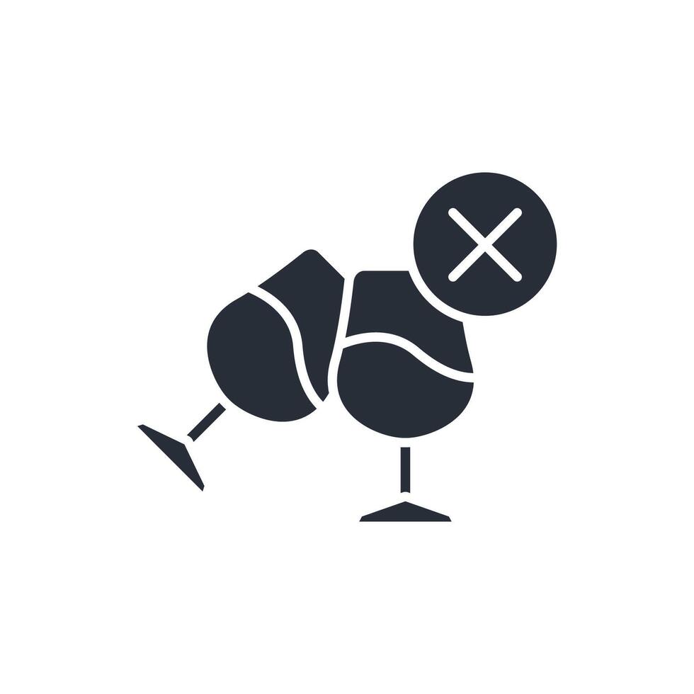 No drinking icon. .Editable stroke.linear style sign for use web design,logo.Symbol illustration. vector