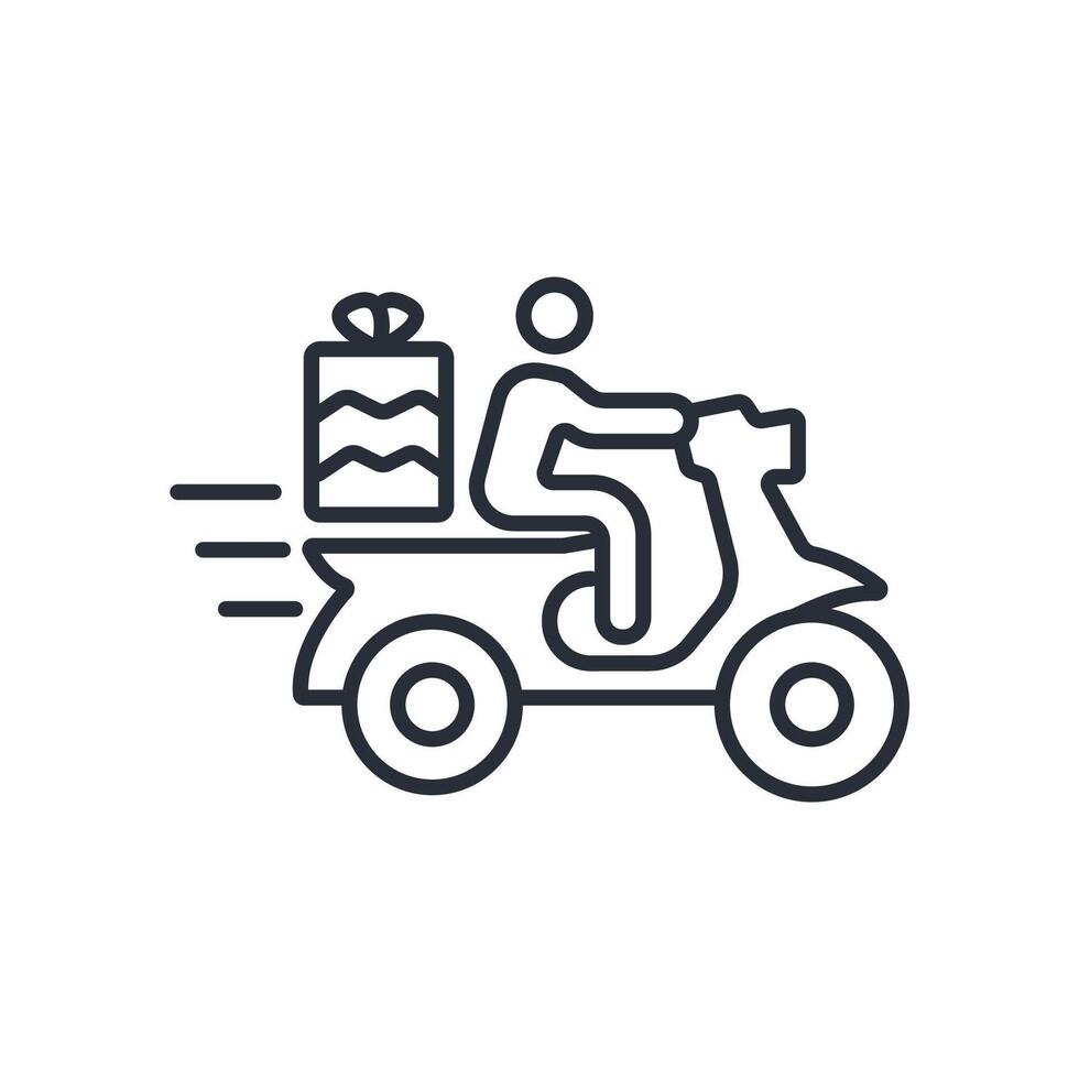 Scooter icon. .Editable stroke.linear style sign for use web design,logo.Symbol illustration. vector