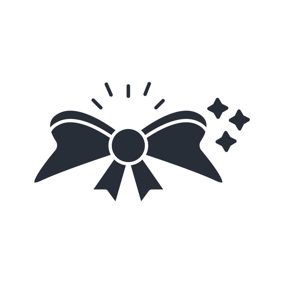 bow icon. .Editable stroke.linear style sign for use web design,logo.Symbol illustration. vector