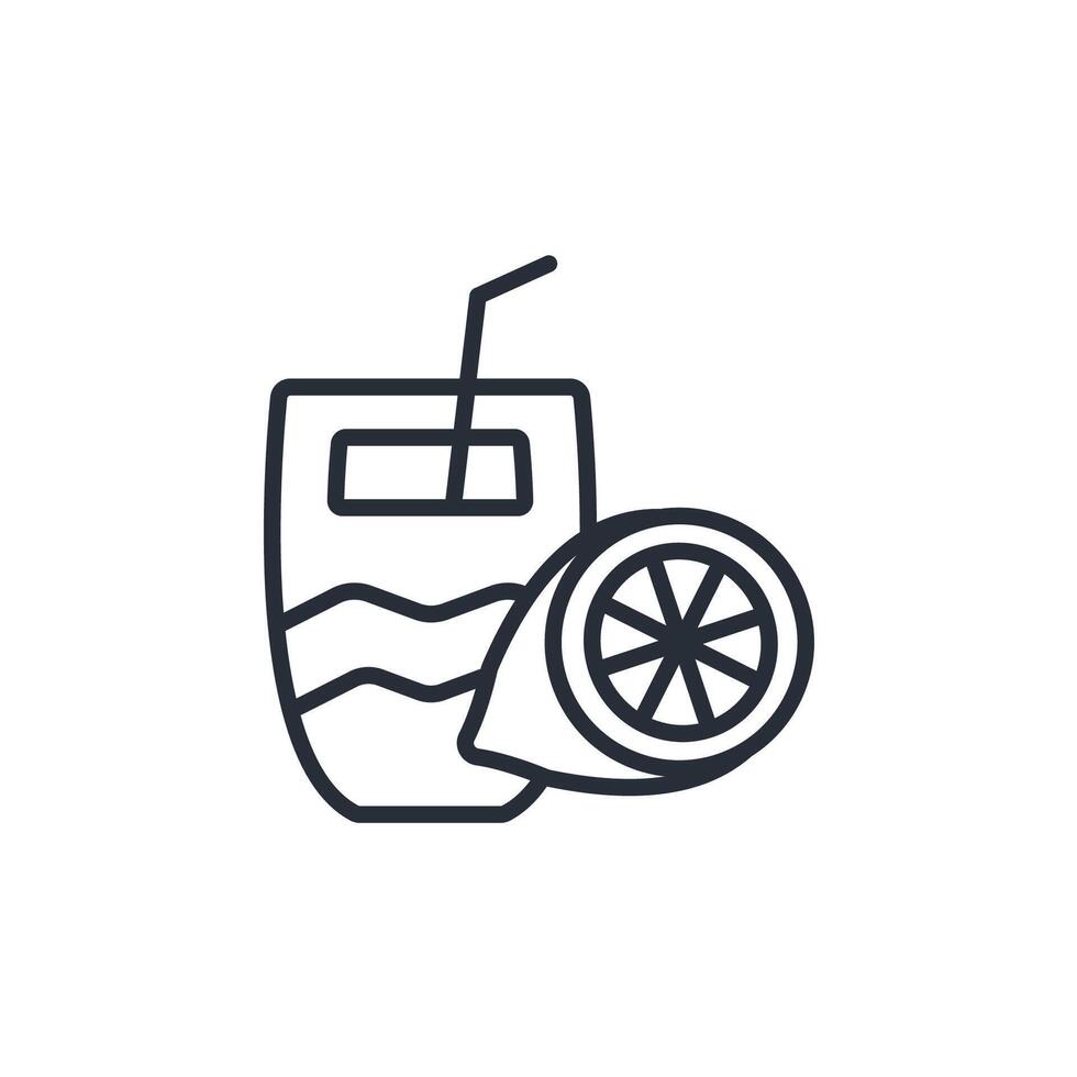 lemonade icon. .Editable stroke.linear style sign for use web design,logo.Symbol illustration. vector