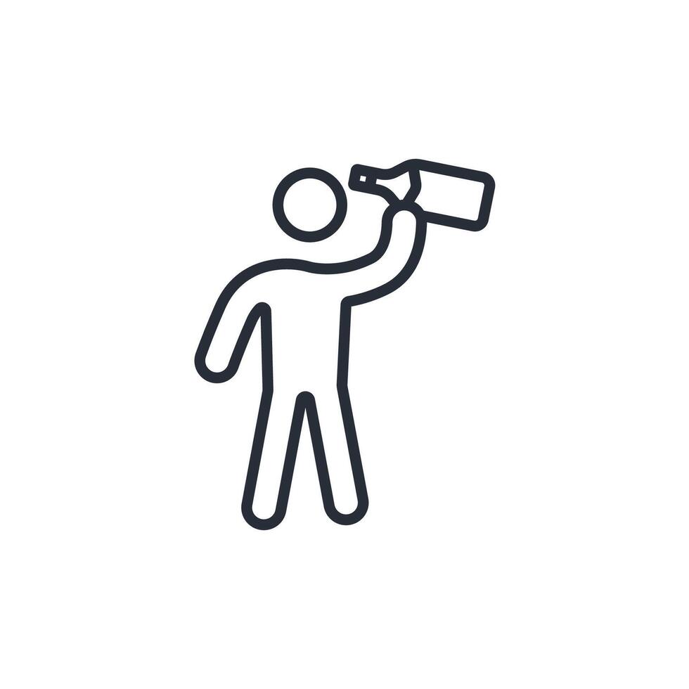 drinking icon. .Editable stroke.linear style sign for use web design,logo.Symbol illustration. vector