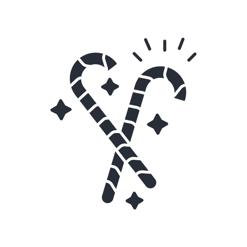 candy cane icon. .Editable stroke.linear style sign for use web design,logo.Symbol illustration. vector