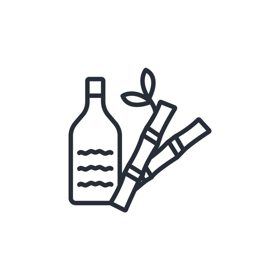 rum icon. .Editable stroke.linear style sign for use web design,logo.Symbol illustration. vector