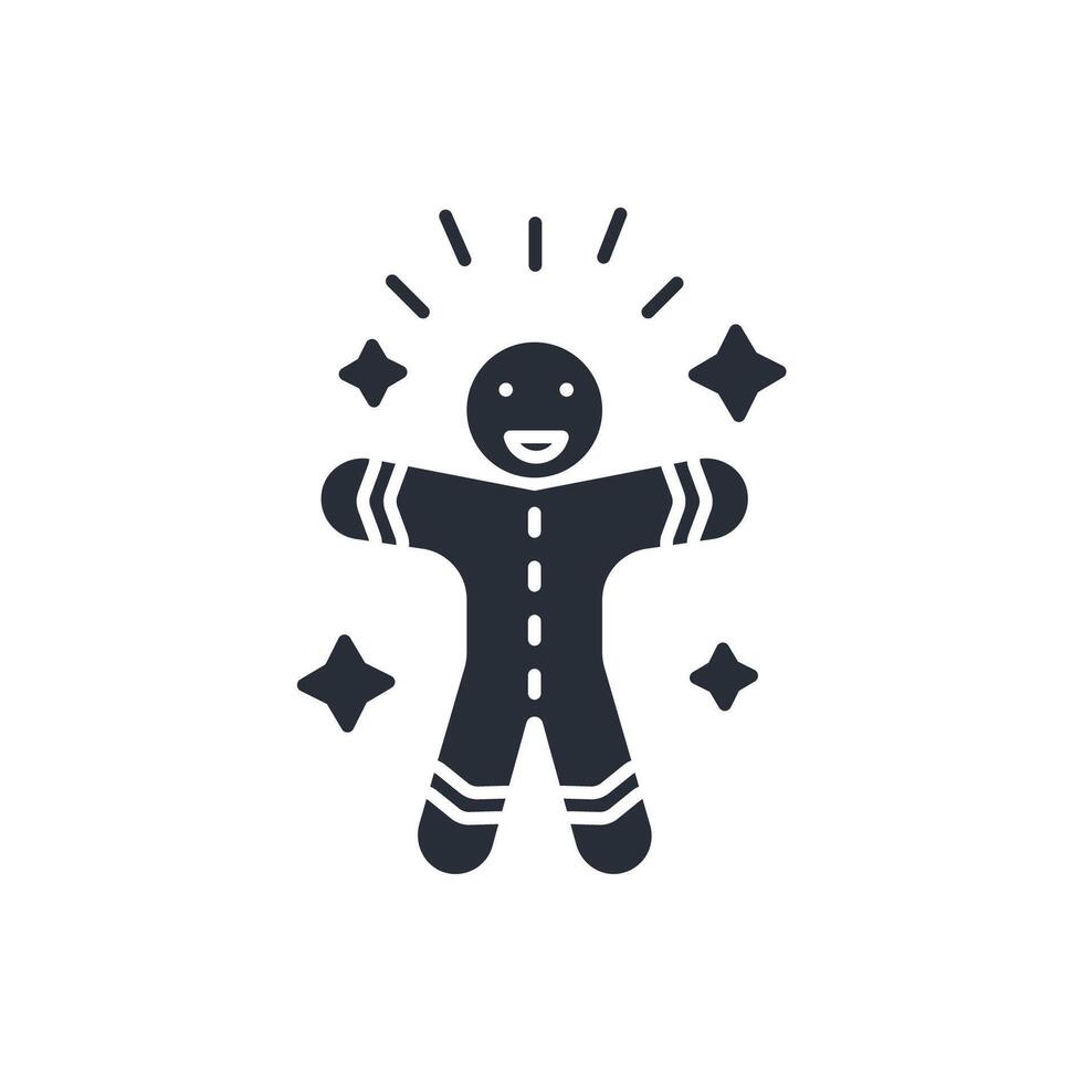 Gingerbread icon. .Editable stroke.linear style sign for use web design,logo.Symbol illustration. vector