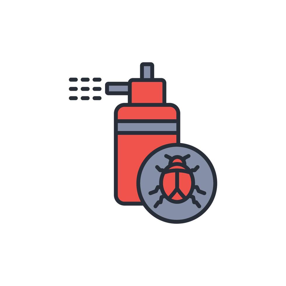 insecticide icon. .Editable stroke.linear style sign for use web design,logo.Symbol illustration. vector
