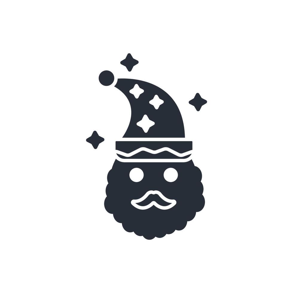 Santa icon. .Editable stroke.linear style sign for use web design,logo.Symbol illustration. vector