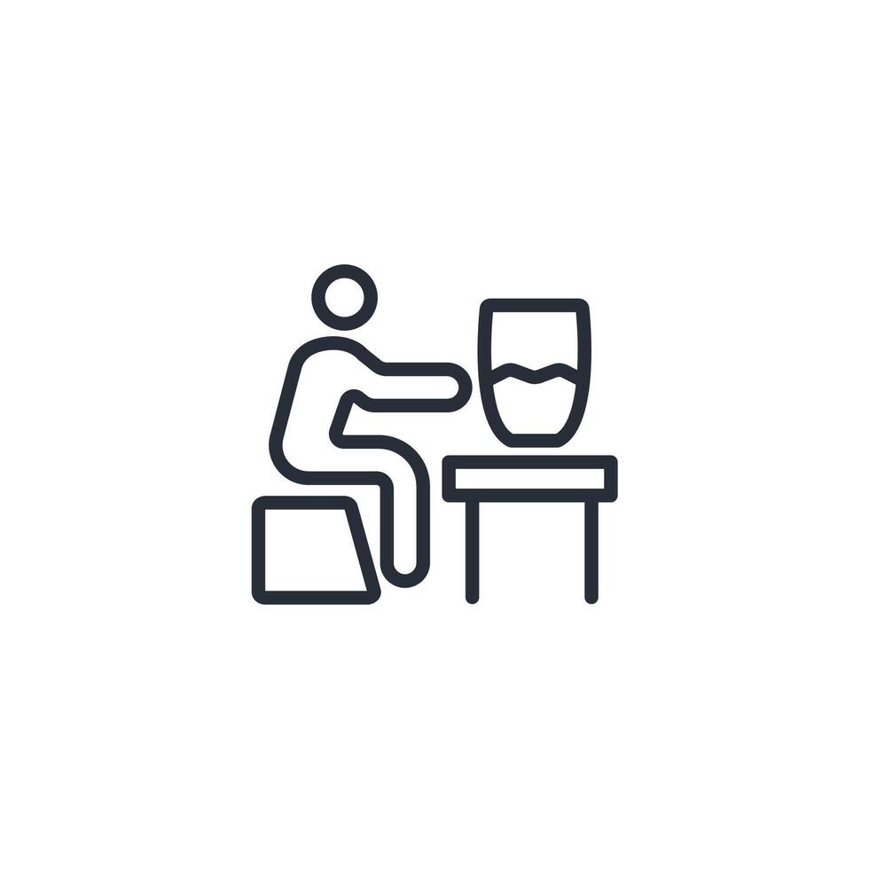 drink icon. .Editable stroke.linear style sign for use web design,logo.Symbol illustration. vector