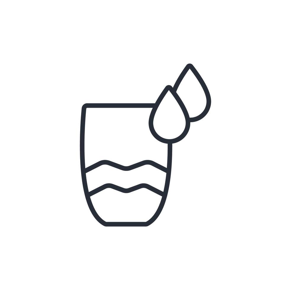 Water icon. .Editable stroke.linear style sign for use web design,logo.Symbol illustration. vector