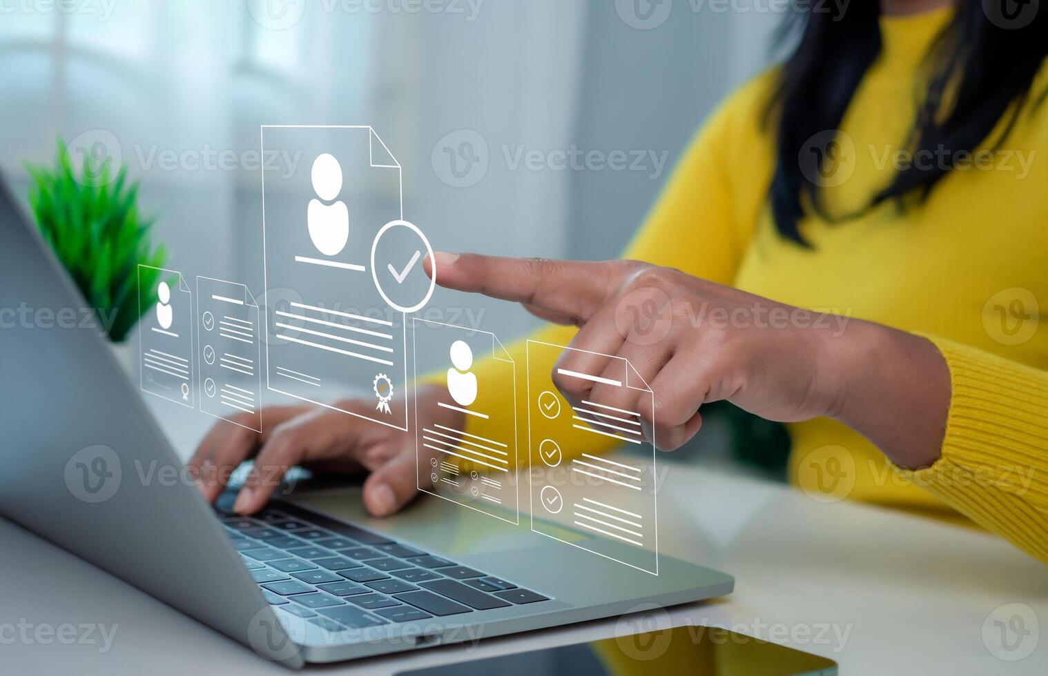 Human Resources, Management recruitment employment headhunting concept, Human Resource Management concept, Recruitment management Business concept, Relationship Management with global structure. photo