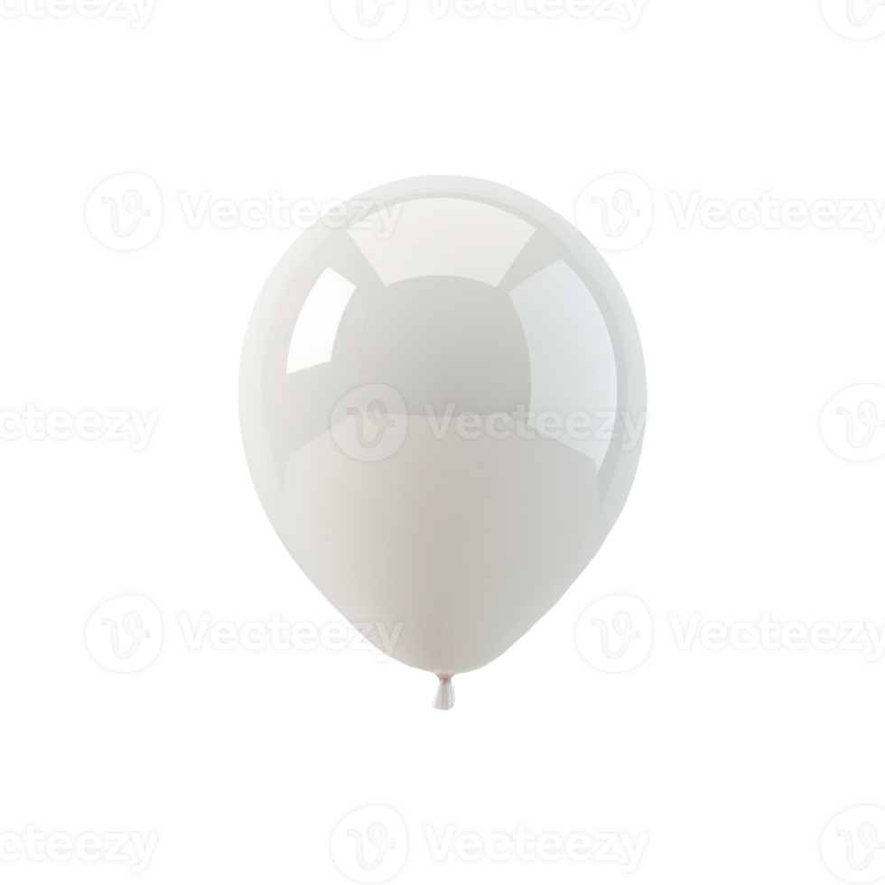 White air balloon simple and elegant on isolated background png