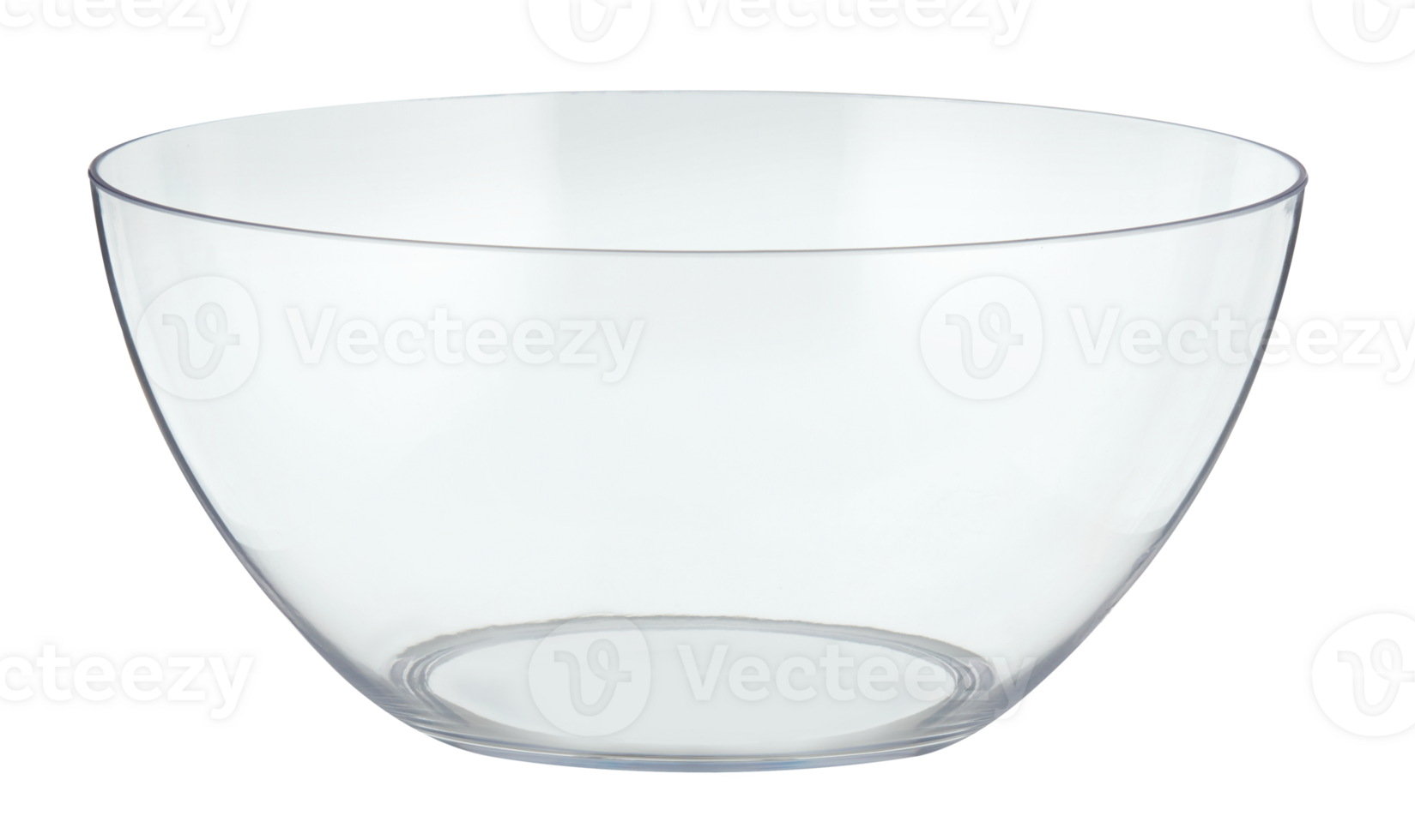 Empty clear glass cups and plates for storing things png
