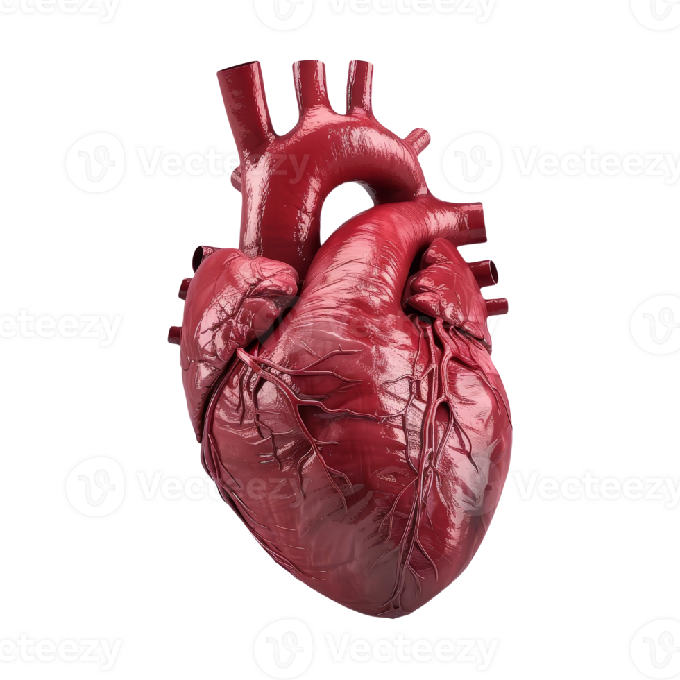 Human Heart On Isolated Background. png
