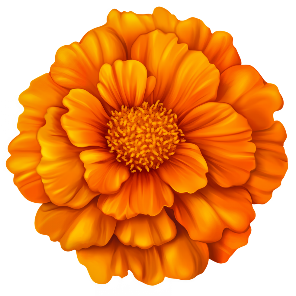 Marigold Flower Clipart Isolated on Transparent Background png