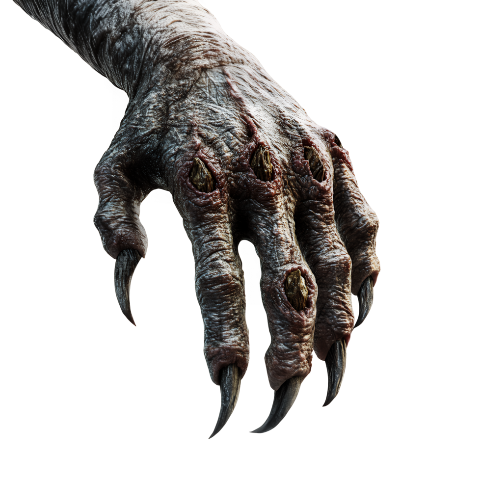 Hyper-Realistic Witch Hand Isolated on Transparent Background png