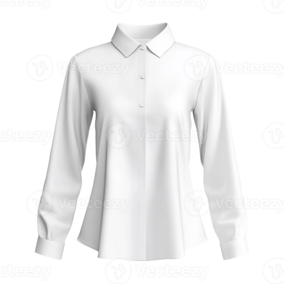 A white shirt with long sleeves and a collar png