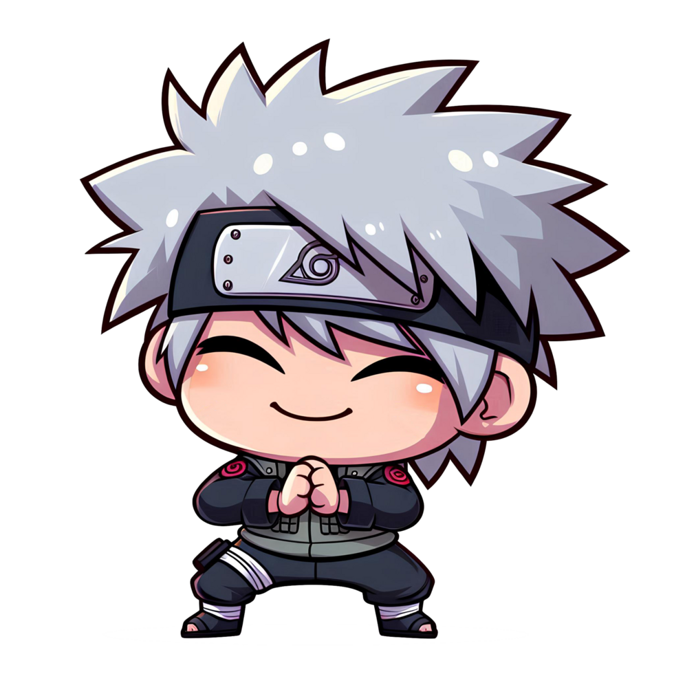 Playful Kakashi Caricature png