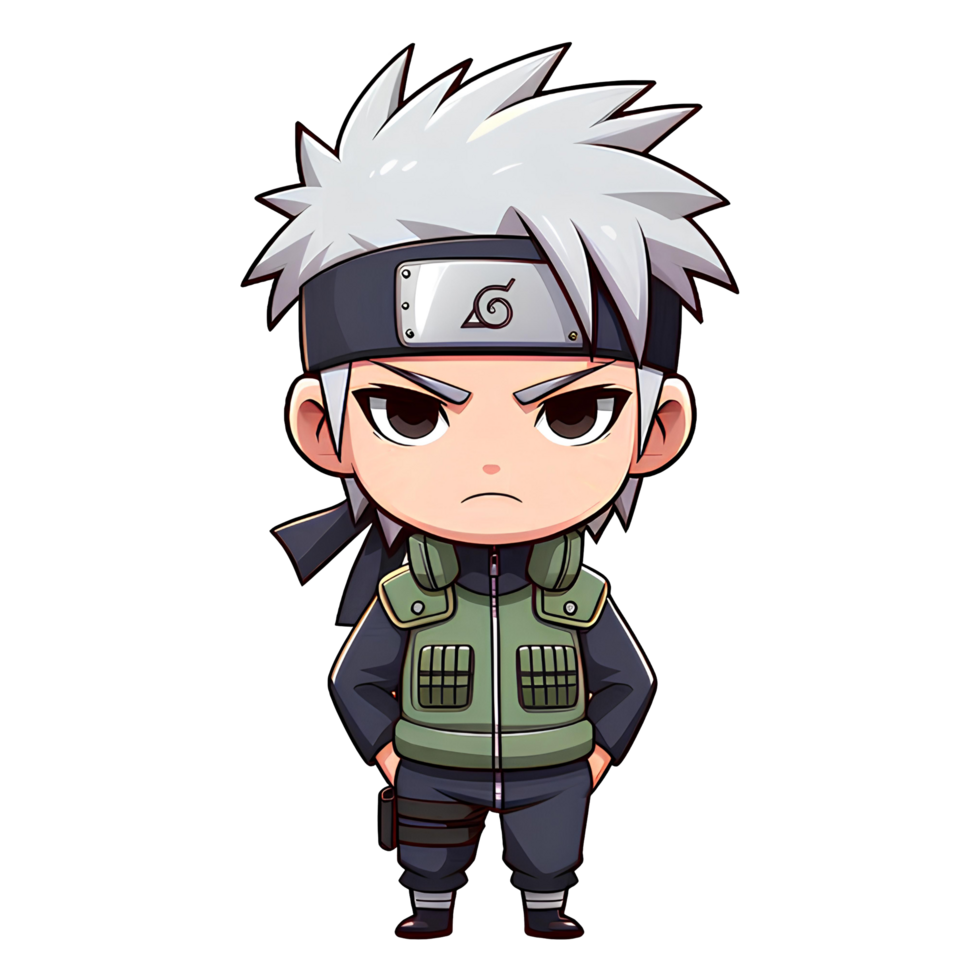 Stylized Cartoon Ninja Character Illustration png