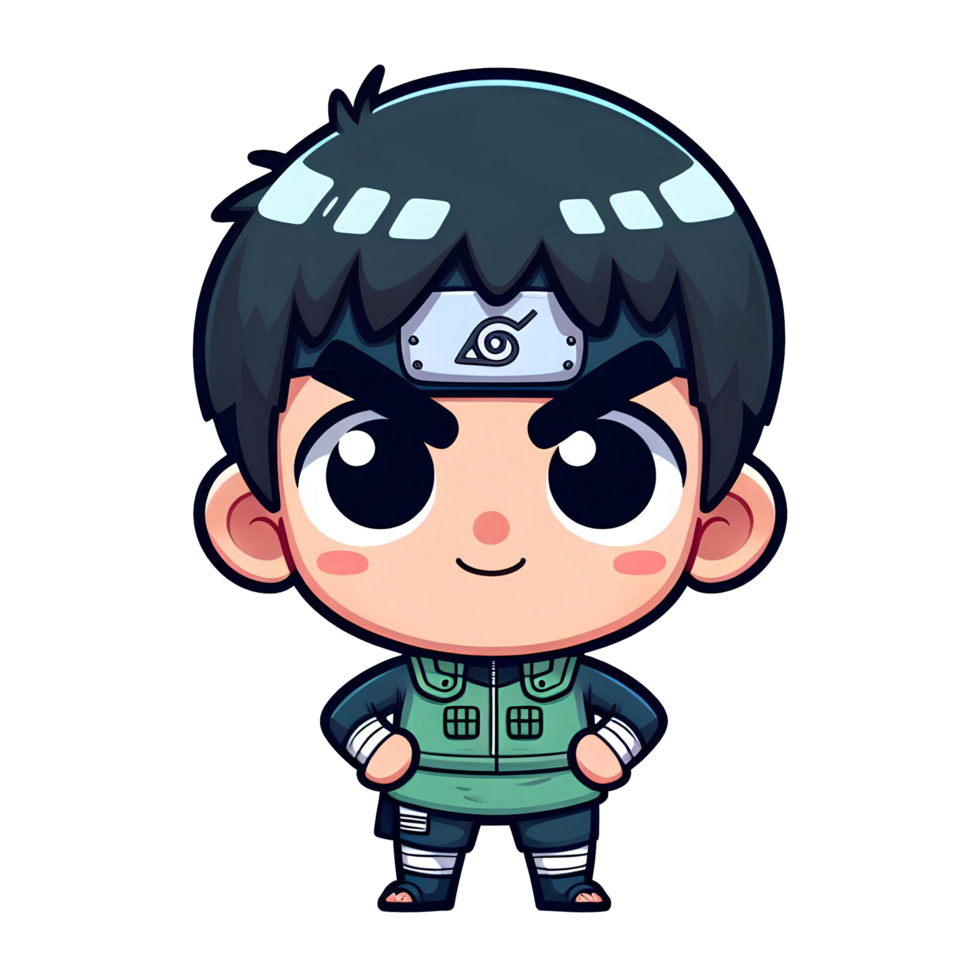 Charming Rock Lee Cartoon A Fun Caricature png