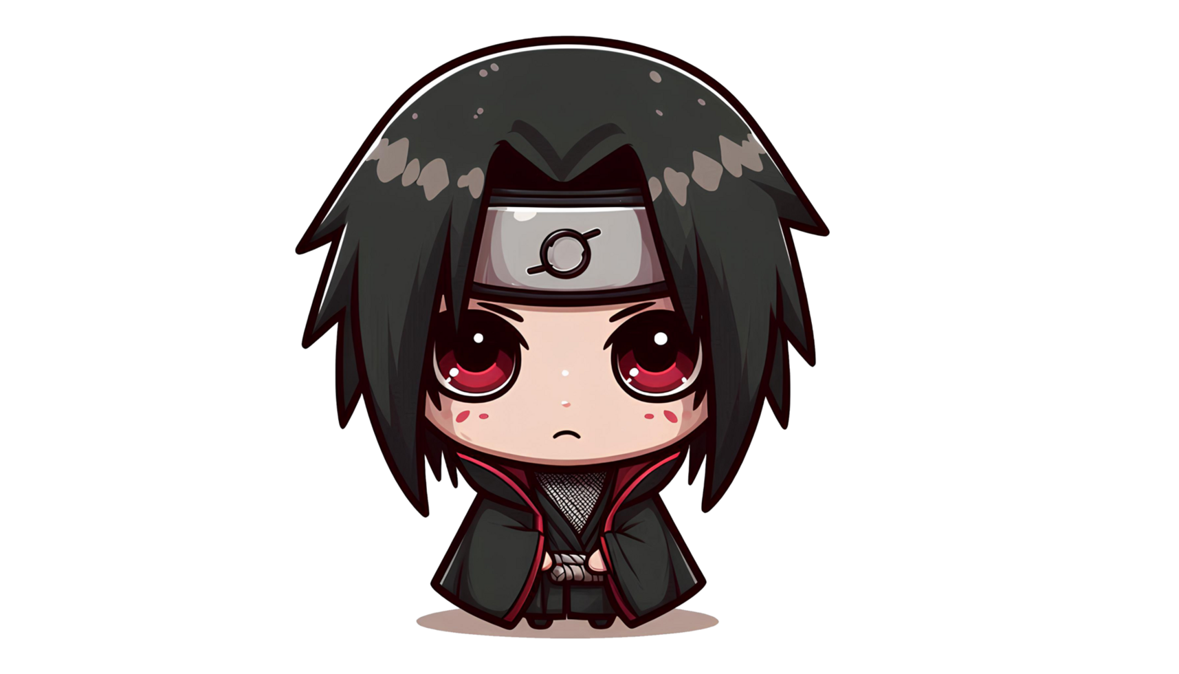 Charming Itachi Caricature with Cartoonish Features png